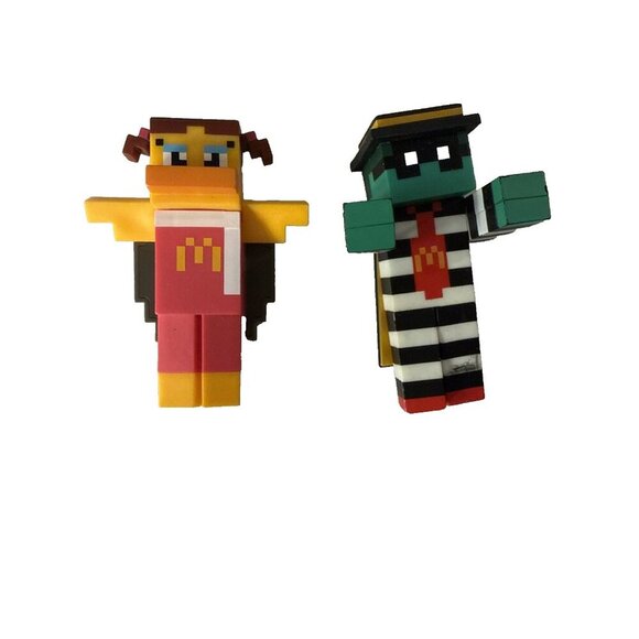 McDonald's Other - 2 McDonald's Minecraft ZOMBIE HAMBURGLAR/BIRDIE WINGS Toy Figures Only